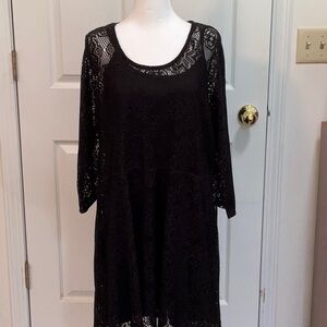 Elegant Black Lace Dress